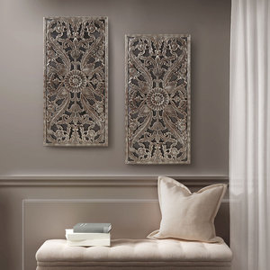 Dernier panneau mural en bois sculpté, design antique, finition parfaite et taille standard. - Product Image 3