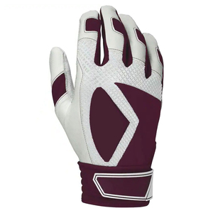 Guantes de Bateo de Béisbol Personalizados de Cuero con Almohadilla de Gel, Secado Rápido, Transpirables, Cierre de Tirón, Deportes Profesionales, Logotipo OEM - Product Image 3