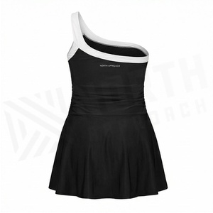Ensemble de yoga 2 pièces imprimé papillon bleu avec finition dorée, body à col en V profond et jupe portefeuille longueur genou - Product Image 2