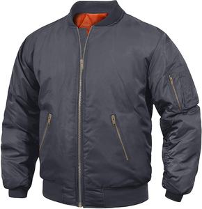 Chaqueta Bomber de satén informal Vintage de alta calidad para hombre estilo largo de invierno 100% poliéster con botón de soporte algodón de lana delgada - Product Image 5