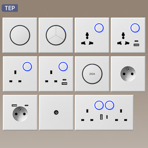 Interrupteur mural double pôle TEP L87 20A ignifuge avec voyant lumineux, installation facile, robuste pour le contrôle des appareils de cuisine - Product Image 1