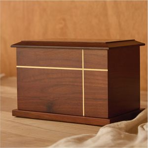 impex designs | Wooden Cremation urn | Urn for your loved ones | <b>Keepsake</b> wooden rosewood urn <b>box</b> | Indian wood cremation urn | - Product Image 1