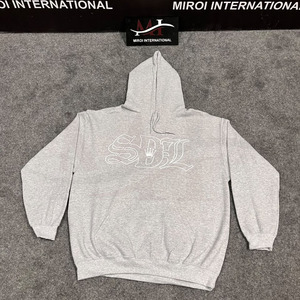 Sudaderas con capucha SDL para hombre, estilo urbano, con lavado ácido, estampadas, oversize, de diseñador, tipo jersey, de tejido grueso y con pedrería. - Product Image 1