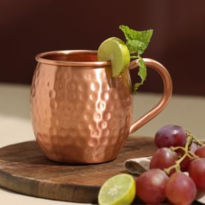 Handmade Hammered Copper <b>Mugs</b> Vintage Style Drinkware for Home Use Eco-Friendly Material Top Quality Low Cost - Product Image 6