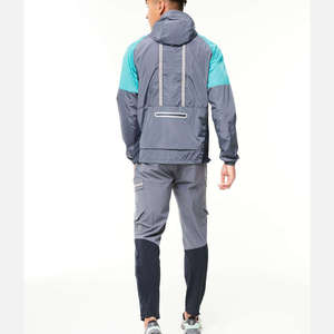 Men's Custom <b>Waterproof</b> Windbreaker Tracksuit 2 Piece <b>Set</b> Hooded Sporty Jogging Suit Outdoor Running Fitness Gym Activewear - Product Image 3