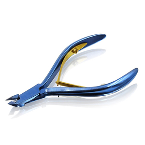 Cortacutículas Azul y Dorado, Servicio OEM ODM, Cortacutículas de Acero Inoxidable de Alta Precisión, Herramientas Profesionales de Manicura y Pedicura - Product Image 1