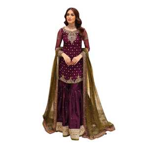 Vêtements pakistanais tendance, tenue de soirée 3 pièces, robes de soirée, tissu de qualité supérieure, options personnalisées ornées - Product Image 1