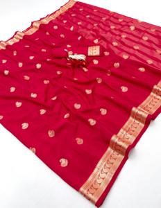 Sari en crêpe de viscose Mysore uni, moderne, pour fêtes et mariages, infroissable, séchage rapide, doux - Product Image 4