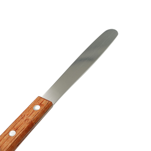 Espátula de acero inoxidable con mango de madera para laboratorio dental, manual, 20 cm, set dental - Product Image 4