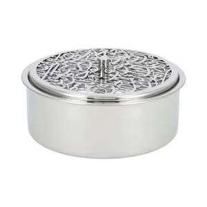 Wooden Roti Box Laser Cut Arabic Calligraphy <b>Lid</b> Foldable Stackable Round Chapati Server Insulated Hot <b>Pot</b> Casserole Container - Product Image 4