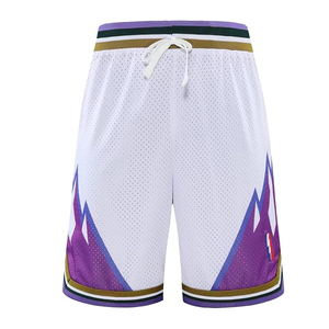 Shorts de basketball personnalisés pour hommes – Vente en gros, maille épaisse, motif montagne, cordon de serrage, gravure laser - Product Image 2