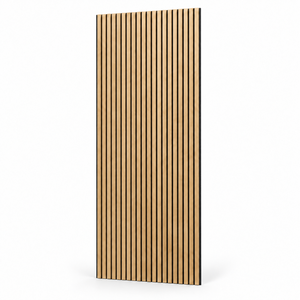 Panel de Pared de Listones de MDF con Revestimiento de Fieltro Negro, Decoración de Pared Interior Fluorescente Moderna que Absorbe el Sonido para Uso en Almacenes y Hogares - Product Image 1