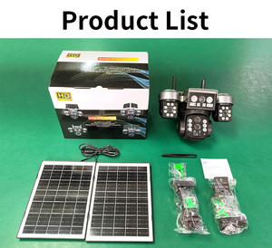 كاميرا V380pro لاسلكية تعمل بالطاقة الشمسية وبطاقة SIM 4G مع 4 عدسات و3 شاشات وتكبير بصري 10x وتتبع تلقائي وإضاءة إنذار للأمن والمراقبة - Product Image 6