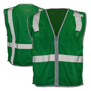 High Visibility Reflective Vest Front Pocket Construction <b>Worker</b> Safety Work Clothing Night Duty Security Vest <b>Jackets</b> - Product Image 4