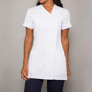 Nueva Túnica de Alta Calidad Unisex para Salón de Belleza, Spa, Peluquería, Limpieza, con 2 Bolsillos Delanteros, para Personal de Hotel, de Algodón y Poliéster - Product Image 5