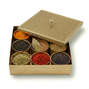 Traditional Handmade Brass Trinket <b>Box</b> With Detailed Mandala Art Round Decorative Storage Container For Gift And <b>Vanity</b> - Product Image 2