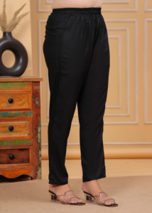 <b>Women</b> Black Printed Kurti Set with Pant | Elegant Daily Wear Ethnic <b>Kurta</b> Set - Product Image 4