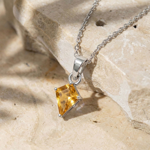 Collar con Colgante de Plata de Ley con Forma de Corazón y Cadena de Piedras, Joyería de Moda para Mujer, Cristal Geométrico de Lujo, para Aniversario de Bodas - Product Image 5