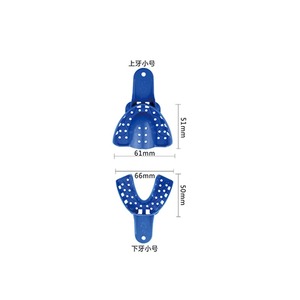 Juego de Bandejas de Impresión Dental Azules, Superior e Inferior, Tamaño Grande, de Plástico, para Guardar Dientes, Herramienta de Odontología, Material de Laboratorio, CE - Product Image 2