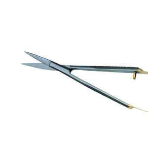 Ciseaux à cuticules de précision à lame incurvée en acier inoxydable, prix d'usine, manche en acier, logo personnalisé, non pliables - Product Image 4