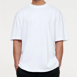 เสื้อยืดครอปท็อปผู้ชาย แขนสั้น ทรงโอเวอร์ไซส์ ลายเรียบ ผ้าฝ้าย 100% สวมใส่สบาย ระบายอากาศได้ดี เป็นมิตรต่อสิ่งแวดล้อม - Product Image 3