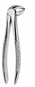 Forceps d'extraction dentaire pédiatrique, petite taille, bec large et texturé, pour molaires inférieures - Product Image 3