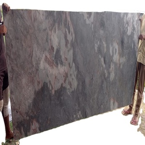 แผ่นไม้อัดหินทรายหนา2มม. เป็นมิตรกับสิ่งแวดล้อมแผ่นหินหินชนวนสีแดงบางยืดหยุ่น100% ผลตามธรรมชาติ - Product Image 1