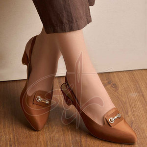 Dernier style, couleur unie, professionnel, vente en gros, taille personnalisée, légers, de haute qualité, mocassins à talons pour femmes, à enfiler - Product Image 3