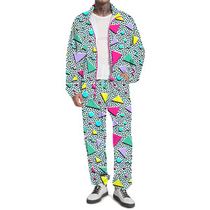 Conjunto Deportivo Informal de Invierno Personalizado Estilo Vintage, Chaqueta y Pantalones Deportivos de Nailon para Correr, Trajes Deportivos de Nailon para Hombre - Product Image 2