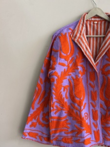 Chaqueta étnica bordada de algodón para mujer, regalo de dama de honor Suzani para ella - Product Image 3