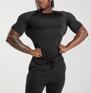 Camisetas de compresión para hombre, ajustadas, para gimnasio, entrenamiento, atléticas, de tela elástica, transpirable, de alto rendimiento, deportivas. - Product Image 6