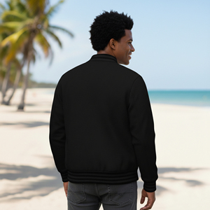 OEM/ODM 100% <b>Wool</b> Canvas Winter Jacket Men's High Street Style Heavyweight Breathable Warm Custom Front Basketball - Product Image 2