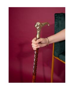 Classic brass top wooden <b>walking</b> cane for luxury fashion support and gentleman daily <b>walking</b> aid - Product Image 1