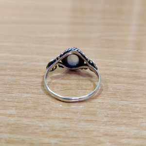 แหวนพลอยมูนสโตนแฟนซี เงินแท้ 925 แหวนแต่งงานทันสมัยสำหรับทั้งชายและหญิง - Product Image 4