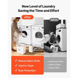 <b>Laundry</b> Pedestal 12-Inch Height 700 Lbs Load Capacity Non-Slip Feet 28.3 X 28.3 Washer Dryer Pedestal for <b>Laundry</b> Appliances - Product Image 4