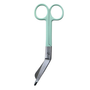 Ciseaux à pansements Lister 14 cm, base colorée, certifiés CE Classe I, en acier inoxydable allemand, pour premiers secours, hôpitaux et cliniques - Product Image 1