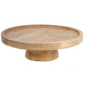 Factory <b>Supply</b> Handmade Round Acacia Wood <b>Cake</b> Stand Wooden Dessert Platter For Wedding Party & Home Display Low Price - Product Image 6