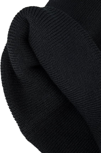 Gorro de Invierno Clásico Negro con Logotipo Personalizado, Diseño de Punto Acanalado, Borde Plegado, Cálido y Suave, Unisex, Estilo Casual Urbano - Product Image 4