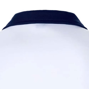 Men's Short Sleeve Striped Polo Shirt Color Blocked Knitted Casual Design Regular Fit <b>White</b> Navy Yellow - Product Image 4