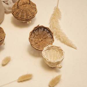 Panier décoratif pour enfants en rotin naturel, fait main, en forme de gland, pour ranger les jouets - Product Image 5