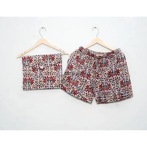 Ensemble de pyjama 100 % coton le plus vendu, manches courtes, vêtements de nuit confortables, tenue de détente classique boutonnée pour femme - Product Image 2