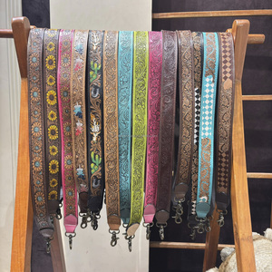 Correas de cuero floral repujado de estilo occidental de moda para bolsos de mujer, con cierre de latón duradero, para cámara y bandolera - Product Image 2