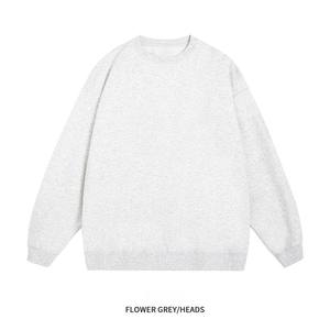 Sweat-shirt à col rond doublé en molleton 320g pour homme, style américain, coupe ample, couleur unie, tendance, automne-hiver, fabrication OEM - Product Image 3