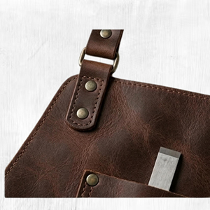 Delantal de Soldadura Reforzado de Cuero Genuino para Fontaneros, Construcción, Equipo Industrial Resistente, Protección a Prueba de Olores - Product Image 3