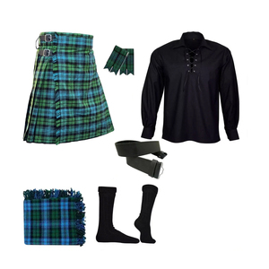 Conjunto de Kilt Escocés de 12 Piezas con Estampado Argyle para Hombre, Hecho de Lana, Talla Personalizada, Logotipo Personalizado - Product Image 1