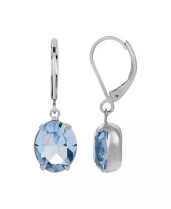 Orecchini in argento con cristalli ovali azzurri |   2028 - Product Image 1