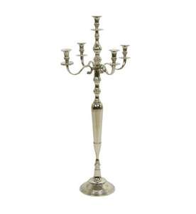 Candelabro de Metal Plateado para Navidad, Decoración de Interiores de Lujo, Iluminación Romántica para Mesa de Comedor, Candelabro Clásico para Decoración del Hogar - Product Image 5