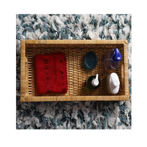 Rectangular Rattan Storage <b>Baskets</b> Handmade Woven Nesting <b>Bread</b> <b>Basket</b> Bulk Shallow Wicker Organizers Woven Storage <b>Basket</b> - Product Image 2