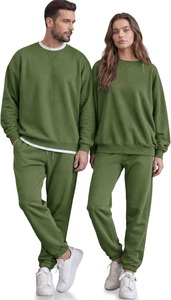 Classic Unisex Tracksuit <b>Set</b> Premium Crewneck Sweatshirt <b>Matching</b> <b>Jogger</b> Pants Comfortable Casual Everyday Clothing - Product Image 2