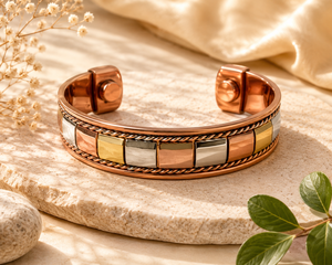 Brazalete de Cobre Vintage, Brazalete de Cobre Ajustable, Brazalete Abierto Hecho a Mano, Joyería de Cobre para Hombres y Mujeres - Product Image 1